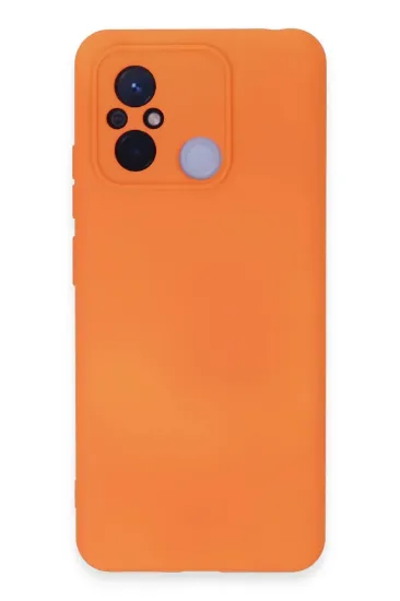 Newface Xiaomi Redmi 12C Kılıf Nano içi Kadife Silikon - Turuncu resmi