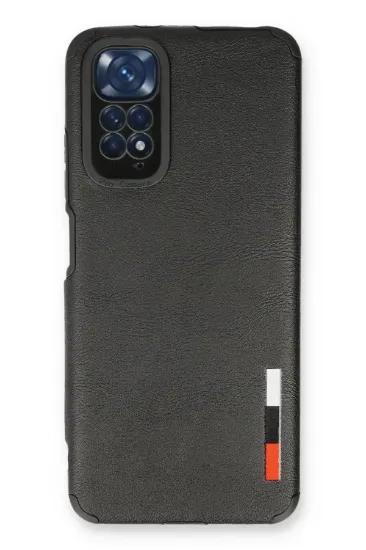 Newface Xiaomi Redmi Note 11 Kılıf Loop Deri Silikon - Siyah resmi