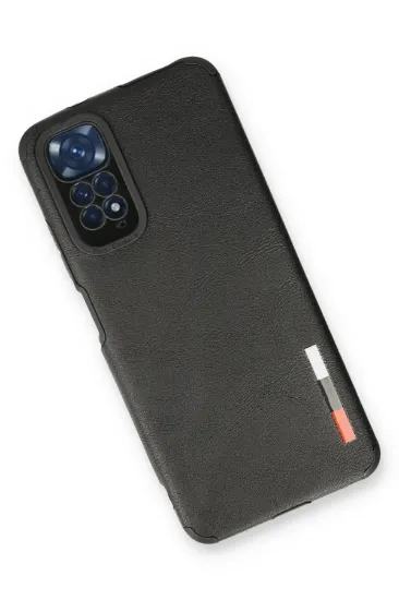 Newface Xiaomi Redmi Note 11 Kılıf Loop Deri Silikon - Siyah resmi