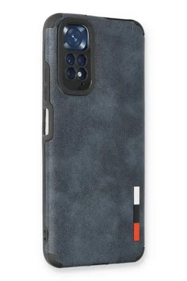 Newface Xiaomi Redmi Note 11 Kılıf Loop Deri Silikon - Lacivert resmi