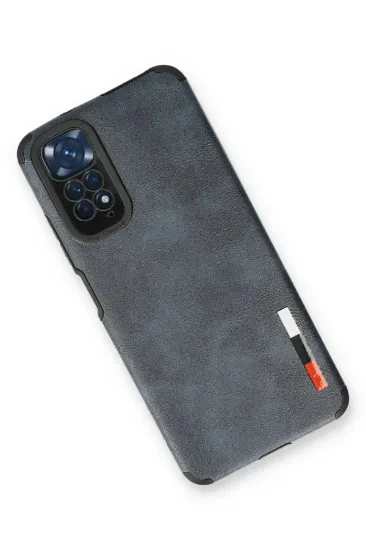 Newface Xiaomi Redmi Note 11 Kılıf Loop Deri Silikon - Lacivert resmi