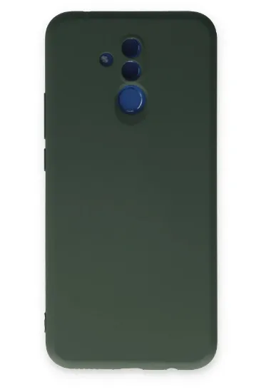 Newface Huawei Mate 20 Lite Kılıf Nano içi Kadife Silikon - Koyu Yeşil resmi