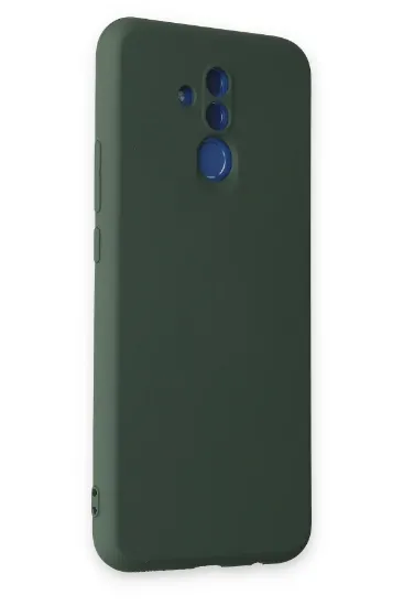 Newface Huawei Mate 20 Lite Kılıf Nano içi Kadife Silikon - Koyu Yeşil resmi
