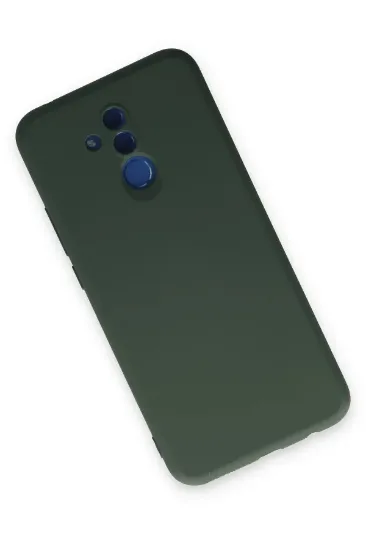 Newface Huawei Mate 20 Lite Kılıf Nano içi Kadife Silikon - Koyu Yeşil resmi