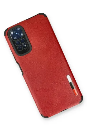 Newface Xiaomi Redmi Note 11 Kılıf Loop Deri Silikon - Kırmızı resmi
