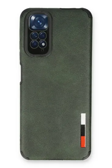 Newface Xiaomi Redmi Note 11 Kılıf Loop Deri Silikon - Yeşil resmi