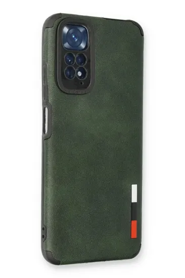 Newface Xiaomi Redmi Note 11 Kılıf Loop Deri Silikon - Yeşil resmi