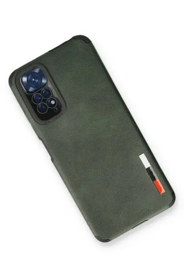 Newface Xiaomi Redmi Note 11 Kılıf Loop Deri Silikon - Yeşil resmi