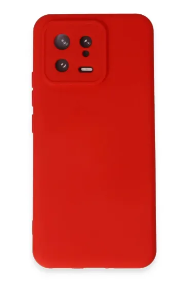 Newface Xiaomi Mi 13 Kılıf Nano içi Kadife Silikon - Kırmızı resmi