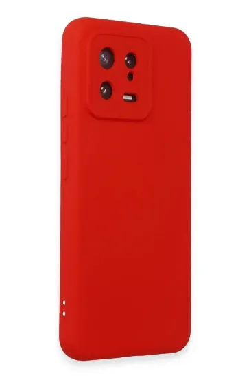 Newface Xiaomi Mi 13 Kılıf Nano içi Kadife Silikon - Kırmızı resmi