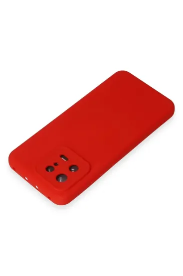 Newface Xiaomi Mi 13 Kılıf Nano içi Kadife Silikon - Kırmızı resmi