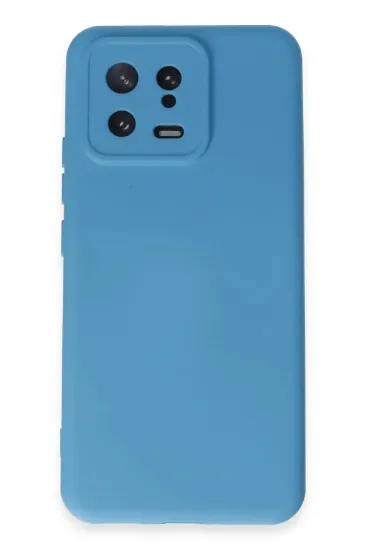 Newface Xiaomi Mi 13 Kılıf Nano içi Kadife Silikon - Mavi resmi
