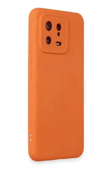 Newface Xiaomi Mi 13 Kılıf Nano içi Kadife Silikon - Turuncu resmi