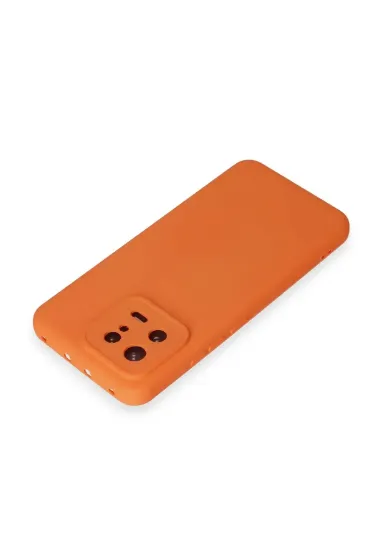 Newface Xiaomi Mi 13 Kılıf Nano içi Kadife Silikon - Turuncu resmi
