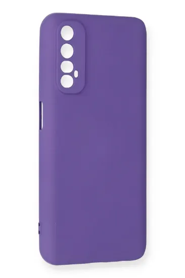 Newface Realme 7 Kılıf Nano içi Kadife Silikon - Mor resmi