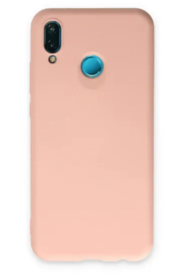 Newface Huawei P20 Lite Kılıf Nano içi Kadife Silikon - Pudra resmi