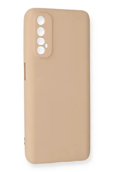Newface Realme 7 Kılıf Nano içi Kadife Silikon - Pudra resmi