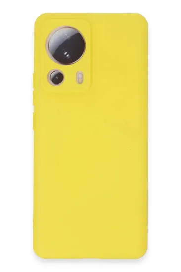 Newface Xiaomi Mi 13 Lite Kılıf Nano içi Kadife Silikon - Sarı resmi