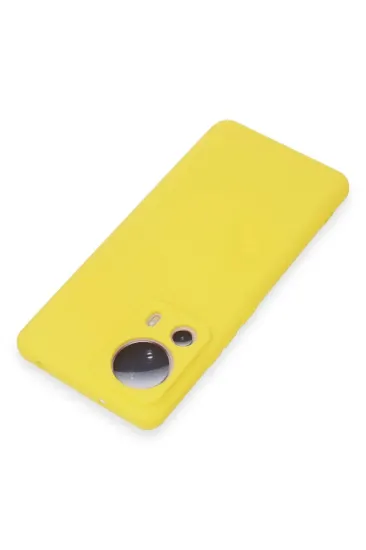 Newface Xiaomi Mi 13 Lite Kılıf Nano içi Kadife Silikon - Sarı resmi