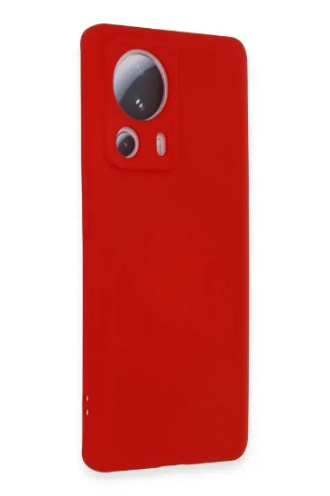 Newface Xiaomi Mi 13 Lite Kılıf Nano içi Kadife Silikon - Kırmızı resmi
