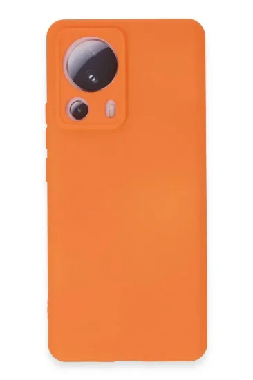 Newface Xiaomi Mi 13 Lite Kılıf Nano içi Kadife Silikon - Turuncu resmi