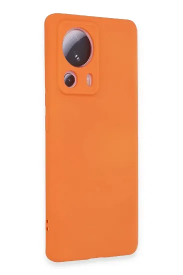 Newface Xiaomi Mi 13 Lite Kılıf Nano içi Kadife Silikon - Turuncu resmi