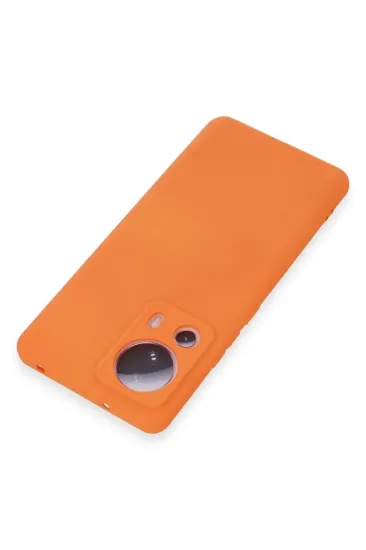 Newface Xiaomi Mi 13 Lite Kılıf Nano içi Kadife Silikon - Turuncu resmi