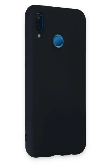 Newface Huawei P20 Lite Kılıf Nano içi Kadife Silikon - Lacivert resmi