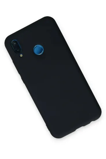 Newface Huawei P20 Lite Kılıf Nano içi Kadife Silikon - Lacivert resmi
