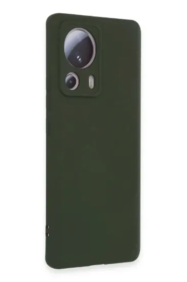 Newface Xiaomi Mi 13 Lite Kılıf Nano içi Kadife Silikon - Koyu Yeşil resmi