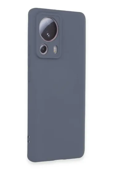 Newface Xiaomi Mi 13 Lite Kılıf Nano içi Kadife Silikon - Gri resmi
