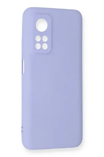 Newface Xiaomi Mi 10T Kılıf Nano içi Kadife Silikon - Lila resmi