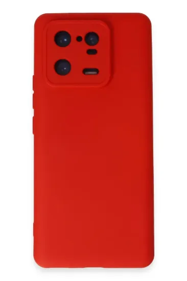 Newface Xiaomi Mi 13 Pro Kılıf Nano içi Kadife Silikon - Kırmızı resmi