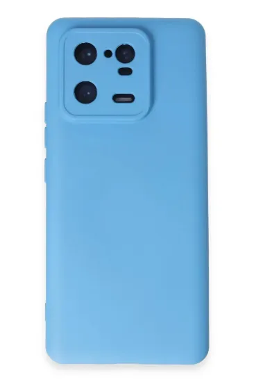 Newface Xiaomi Mi 13 Pro Kılıf Nano içi Kadife Silikon - Mavi resmi