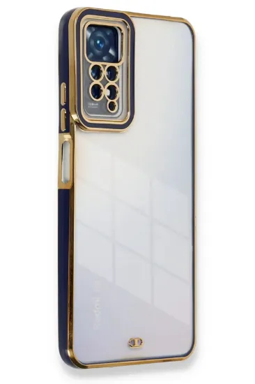 Newface Xiaomi Redmi Note 11 Pro Kılıf Liva Lens Silikon - Mavi resmi
