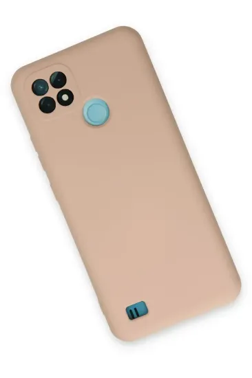 Newface Realme C21 Kılıf Nano içi Kadife Silikon - Pudra resmi
