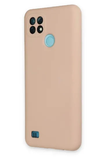 Newface Realme C21 Kılıf Nano içi Kadife Silikon - Pudra resmi