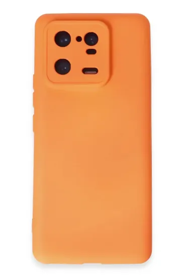 Newface Xiaomi Mi 13 Pro Kılıf Nano içi Kadife Silikon - Turuncu resmi