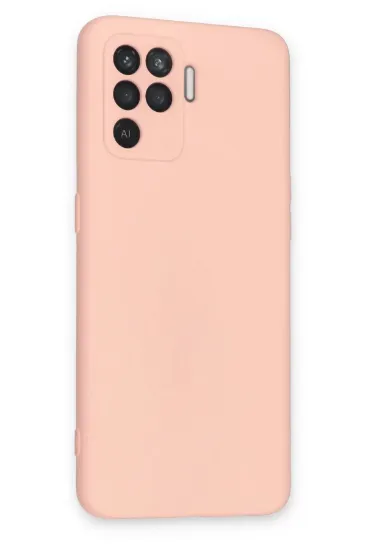 Newface Oppo Reno 5 Lite Kılıf Nano içi Kadife Silikon - Pudra resmi
