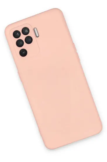 Newface Oppo Reno 5 Lite Kılıf Nano içi Kadife Silikon - Pudra resmi