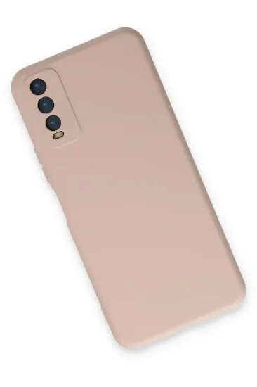 Newface Vivo Y11S Kılıf Nano içi Kadife Silikon - Pudra resmi