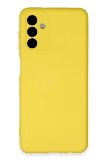Newface Samsung Galaxy A24 4G Kılıf Nano içi Kadife Silikon - Sarı resmi