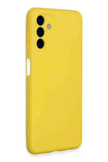 Newface Samsung Galaxy A24 4G Kılıf Nano içi Kadife Silikon - Sarı resmi