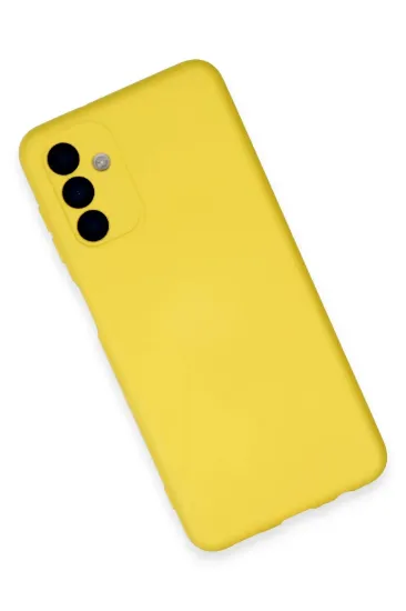 Newface Samsung Galaxy A24 4G Kılıf Nano içi Kadife Silikon - Sarı resmi