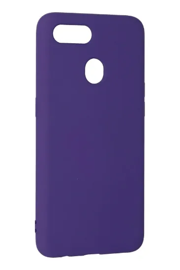Newface Oppo A12 Kılıf Nano içi Kadife Silikon - Mor resmi
