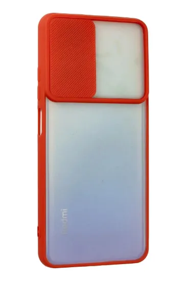 Newface Xiaomi Redmi Note 11 Kılıf Palm Buzlu Kamera Sürgülü Silikon - Kırmızı resmi