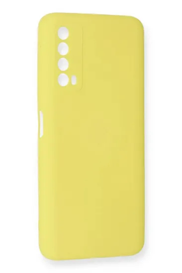 Newface Huawei P Smart 2021 Kılıf Nano içi Kadife Silikon - Sarı resmi