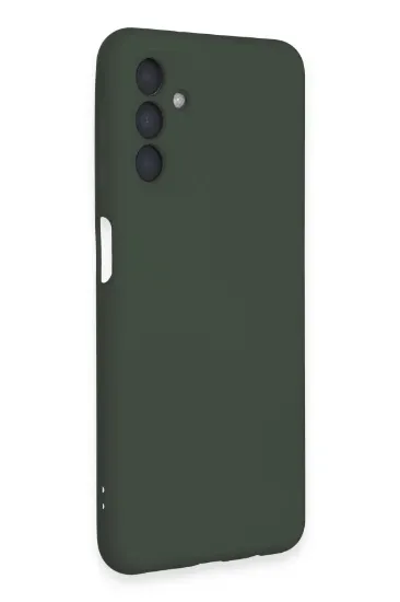 Newface Samsung Galaxy A24 4G Kılıf Nano içi Kadife Silikon - Koyu Yeşil resmi