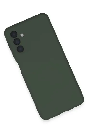 Newface Samsung Galaxy A24 4G Kılıf Nano içi Kadife Silikon - Koyu Yeşil resmi