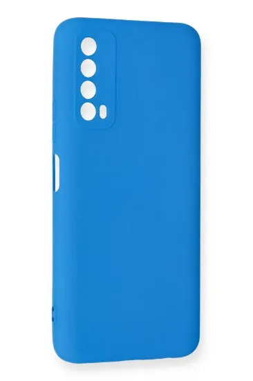 Newface Huawei P Smart 2021 Kılıf Nano içi Kadife Silikon - Mavi resmi